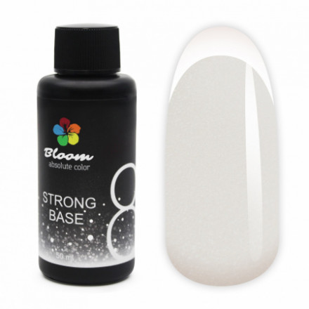 BLOOM   Base Strong COVER   #08   50мл (бутылка)   База камуфлирующая жесткая с шиммером молочная